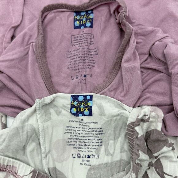 Kickee Pants Purple Elephant Print Long Sleeve Pants Pajama Set - Kids US 12 - Picture 5 of 5